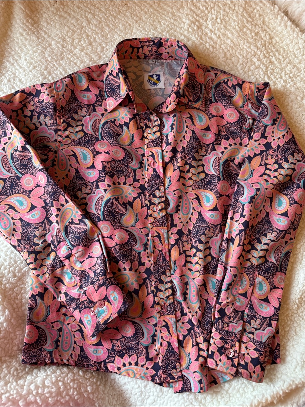 Paisley button up shirt